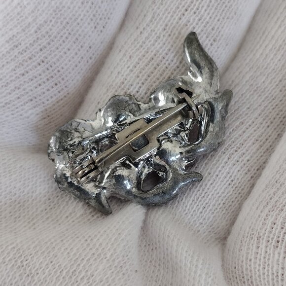 Two Vintage Rhinestone Brooch Pin - Picture 9 of 13